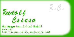 rudolf csicso business card